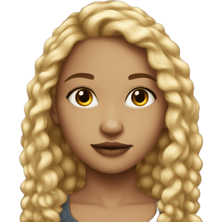 Light skinned girl 3b hair pretty emoji