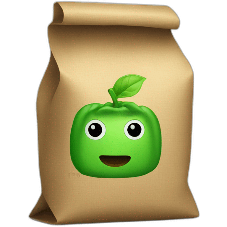 Green coffee bag emoji