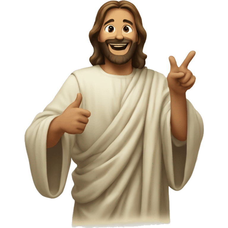 Jesus laughing and pointing  emoji