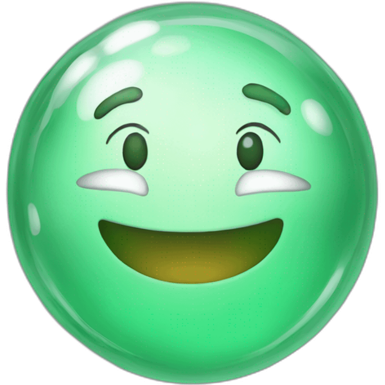 green transparent buble emoji