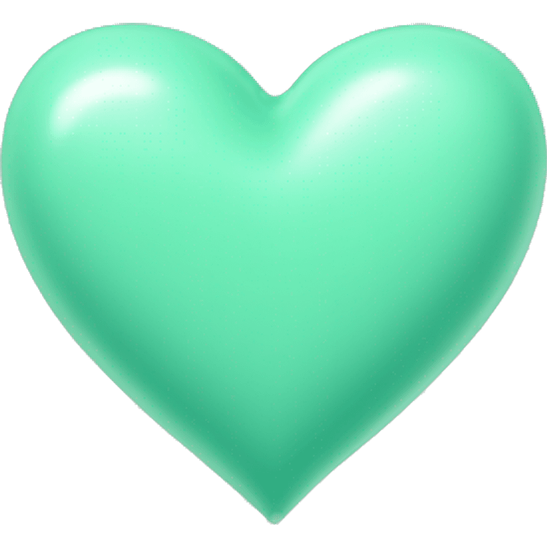 Pastel sea green heart emoji