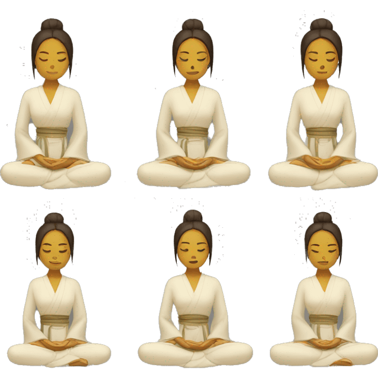 Meditating female jedi emoji