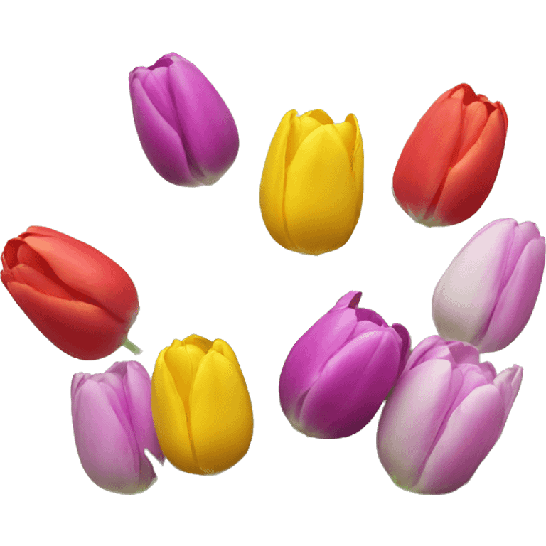 colourful tulips emoji