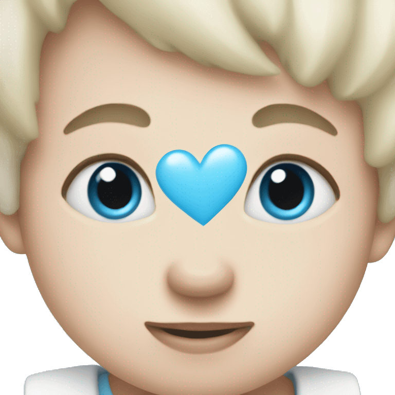 Baby blue heart  emoji