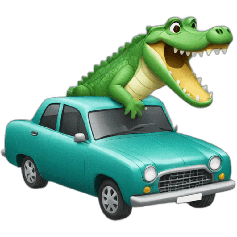 crocodile in a car emoji