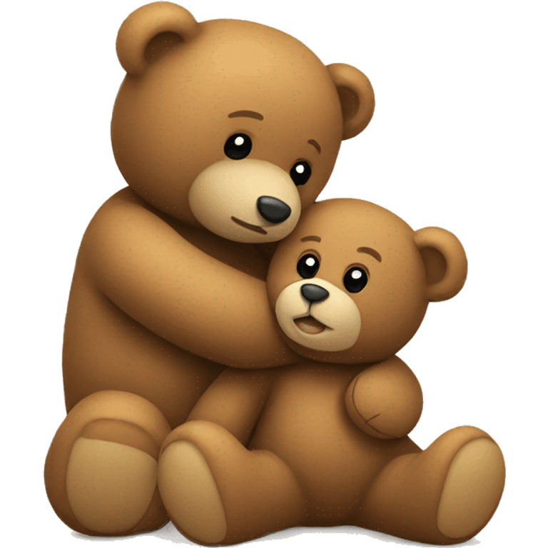 Teddy bear hugging another teddy bear emoji