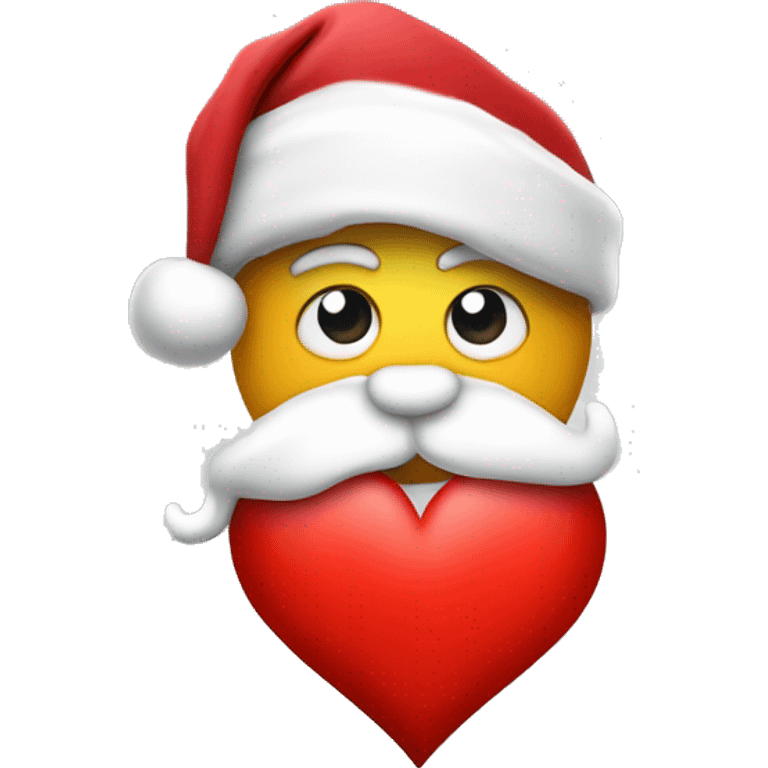 red heart with Santa hat on top emoji