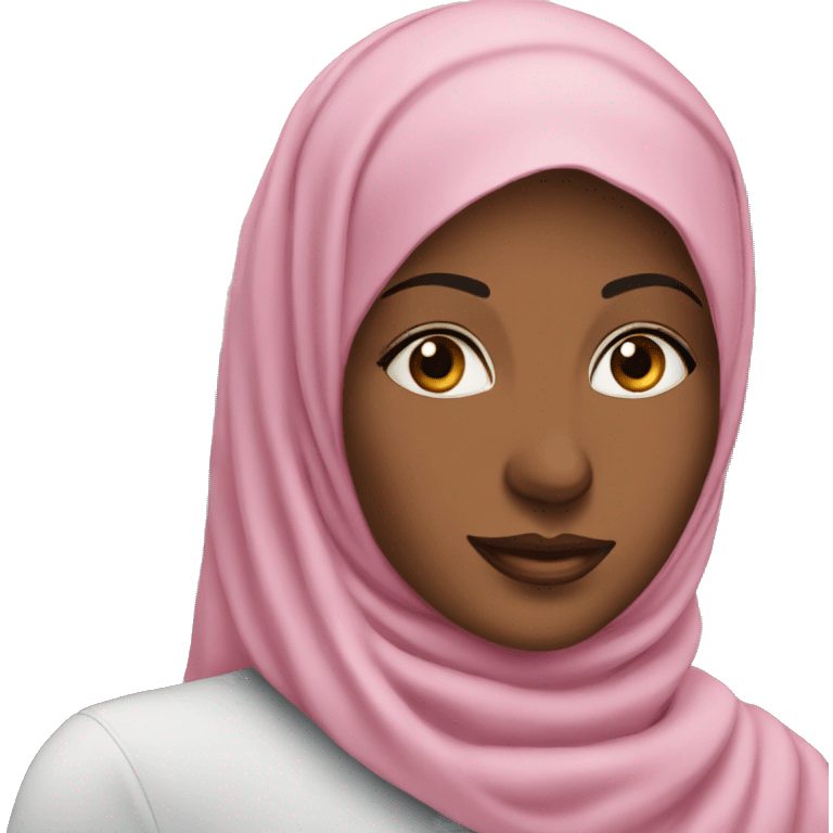 Woman in pink hijab on a cruise ship fair skin emoji