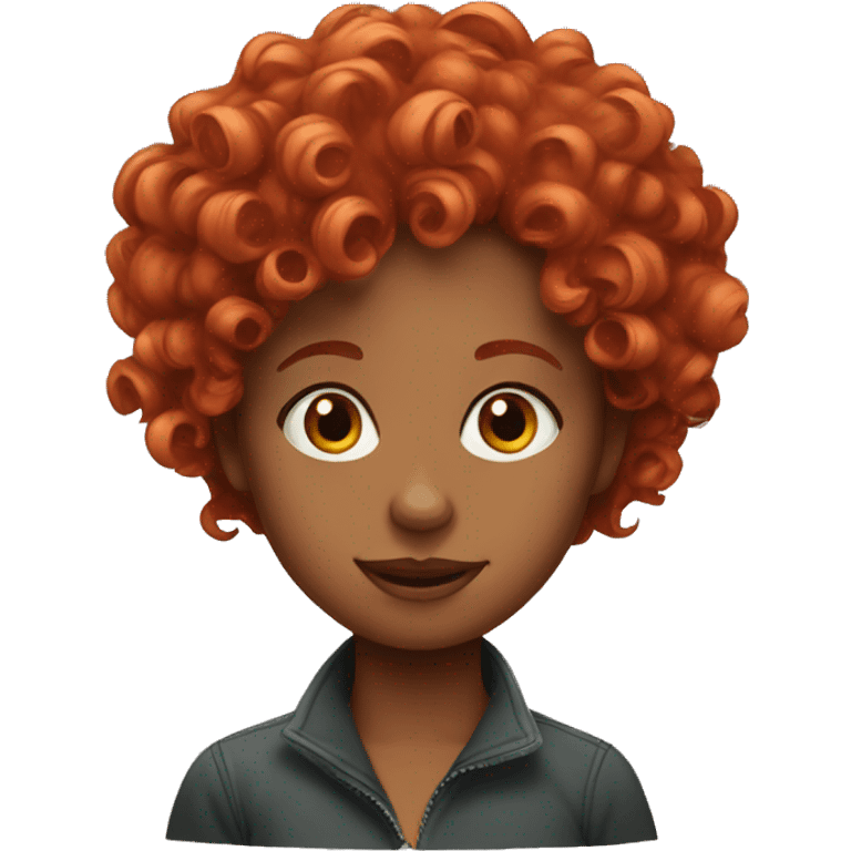 Curly red hair girl emoji