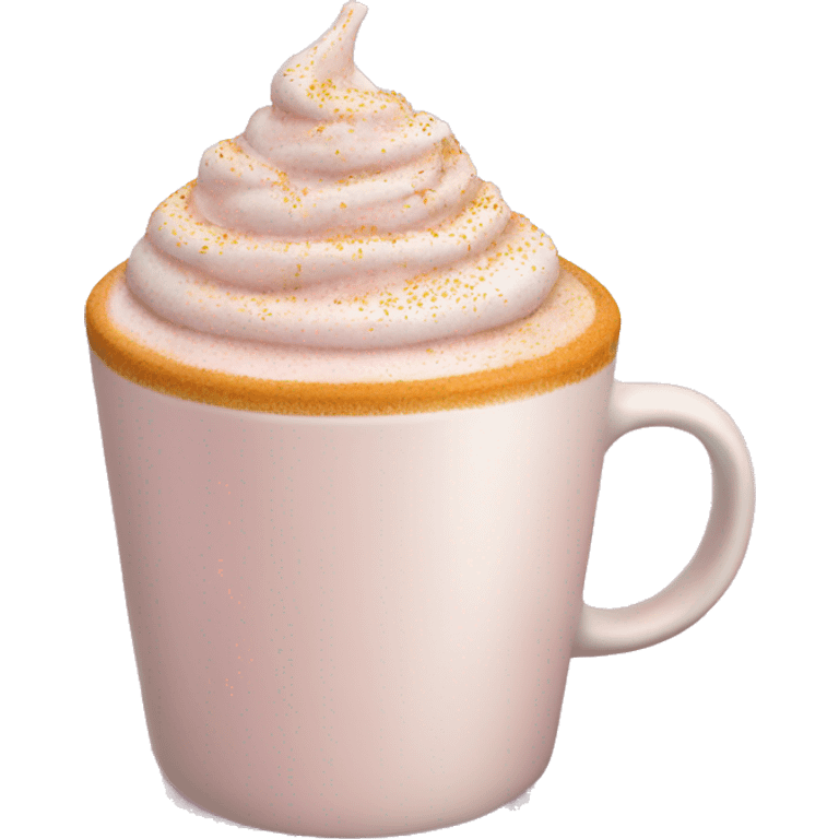 Light pink starducks pumpkin latte with Sprinkling emoji