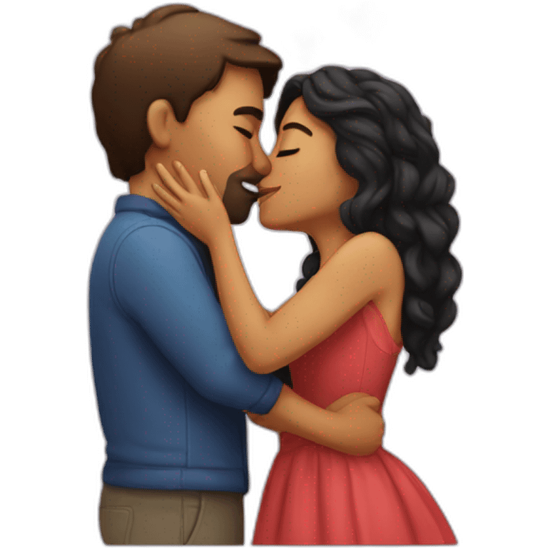 Romantic kiss emoji