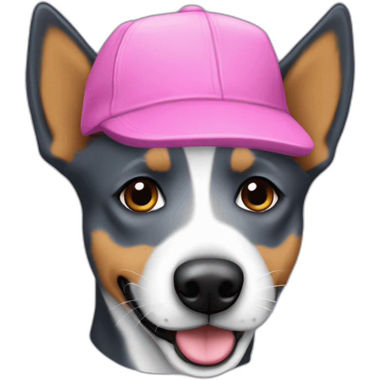 Blue heeler catle dog whith cap emoji