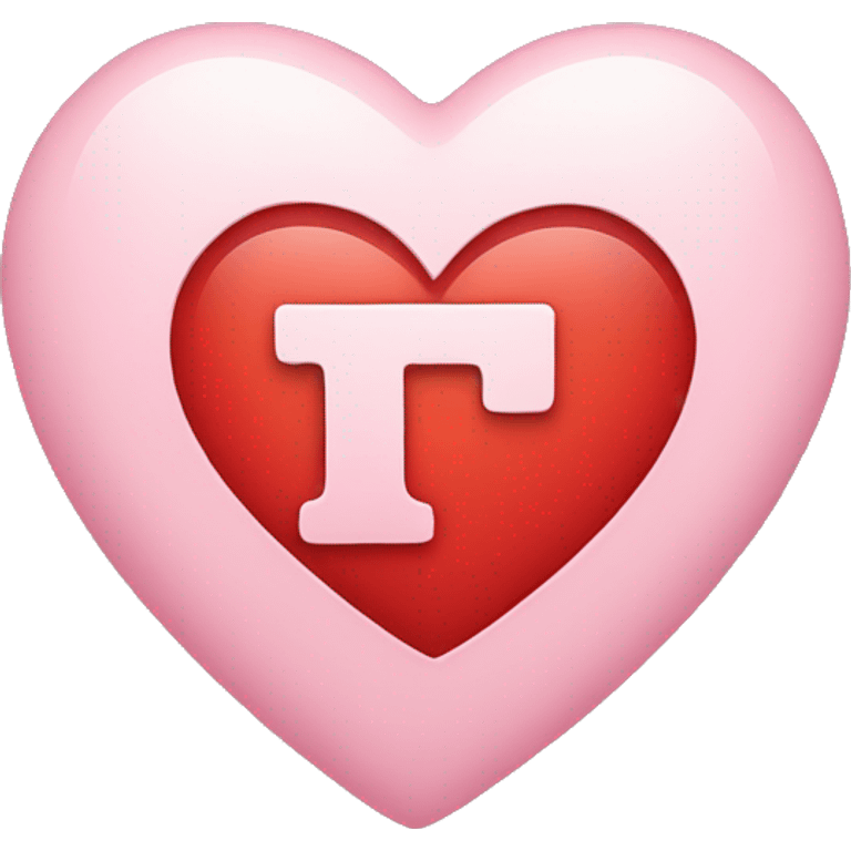 Heart with a letter T in it emoji