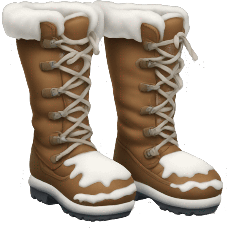 christmas snow boots emoji