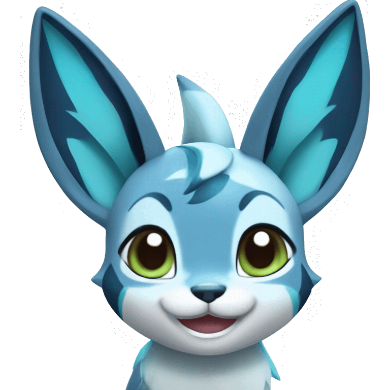 Glaceon smiling  emoji