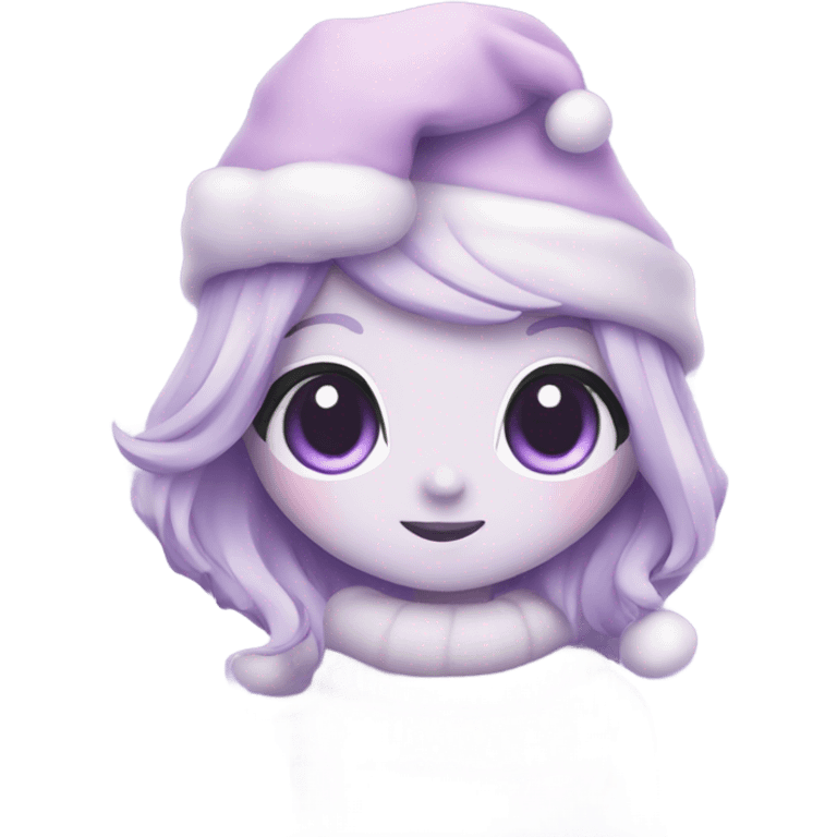 cute pastel purple christmas  emoji