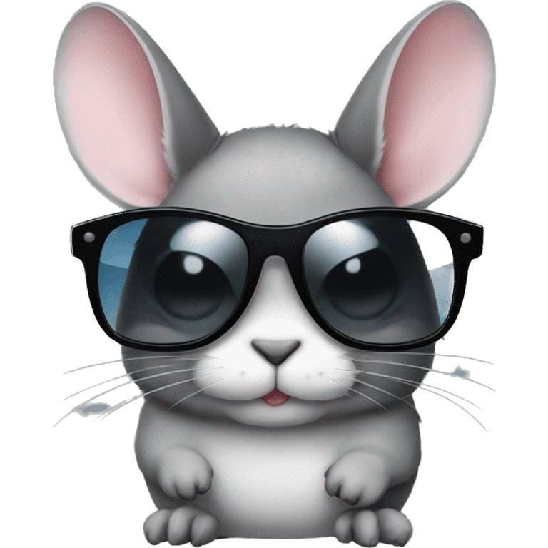 Chinchilla with sunglasses  emoji