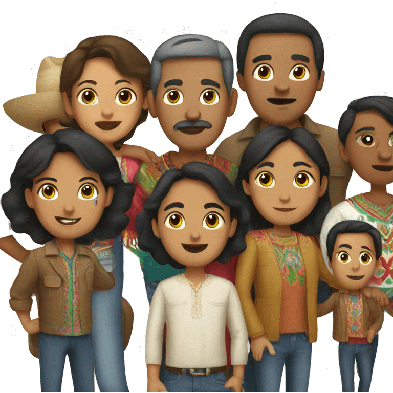 Large Mexican family emoji