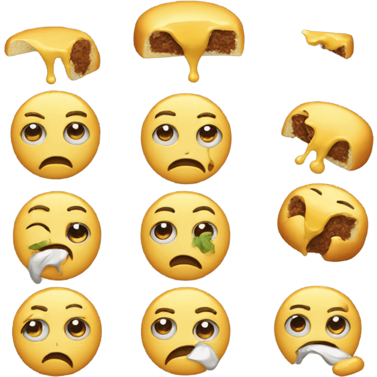 sad emoji eating emoji