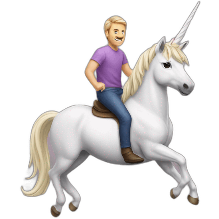 Gary keller riding a unicorn emoji