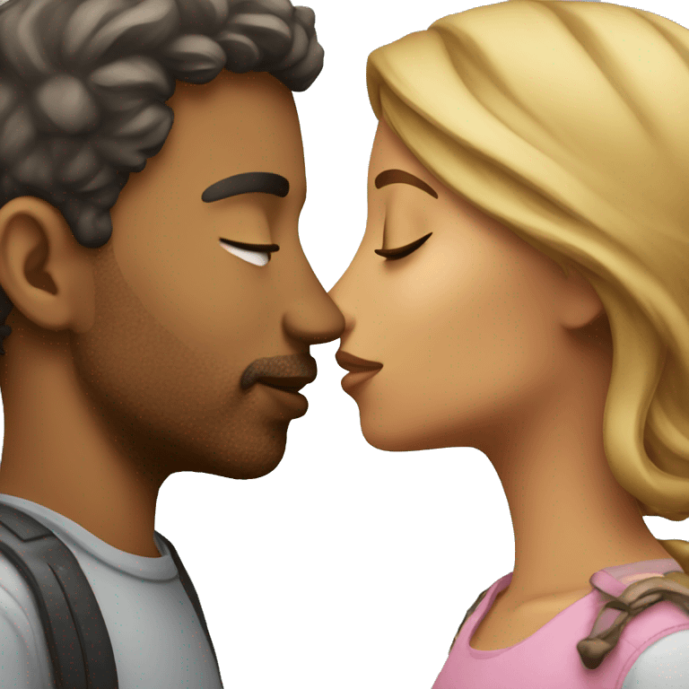 Kissing girlfriend  emoji