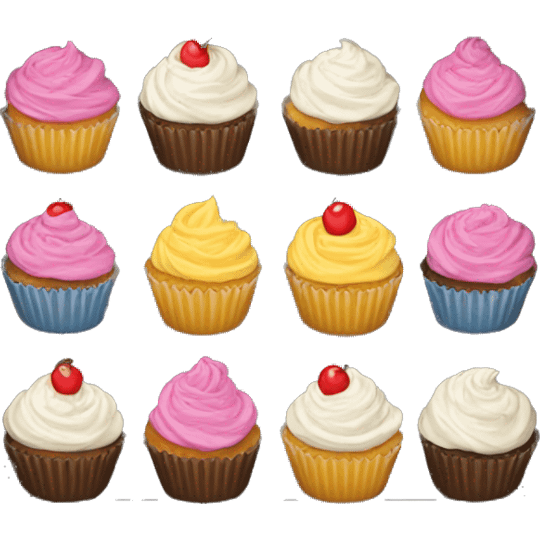 tray of cupcakes emoji