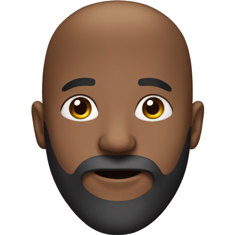 bald beard african with french beard emoji