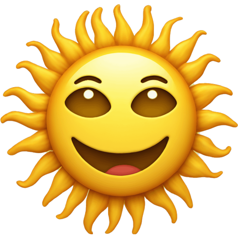 A sun with a heart inside emoji