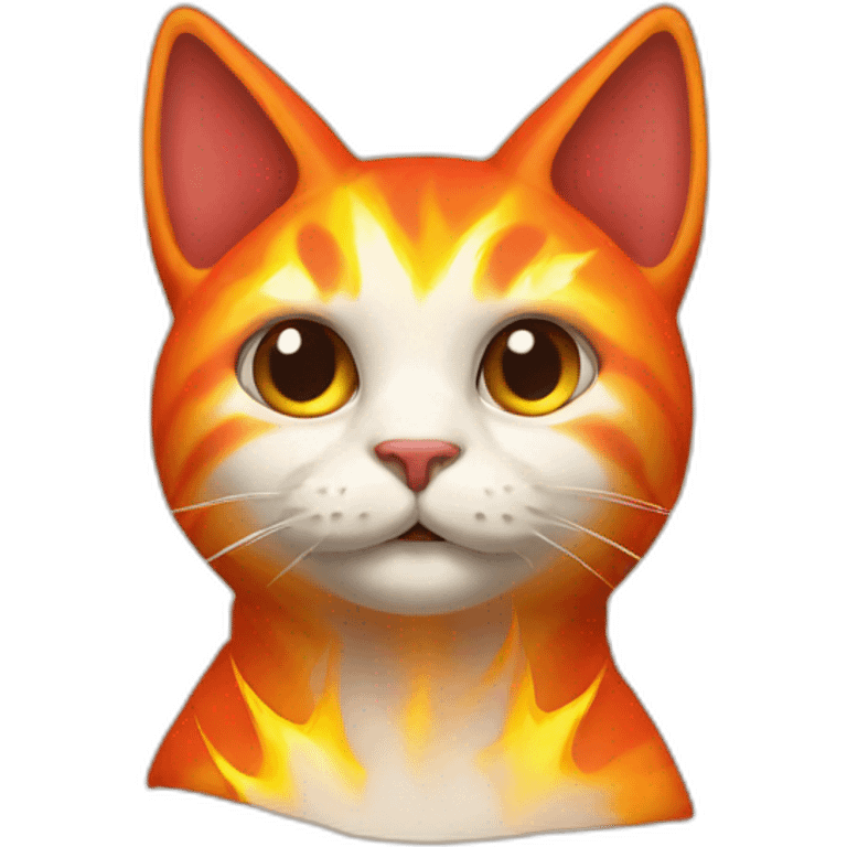 fire triangle cat emoji