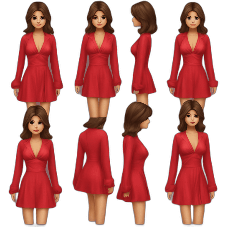 Selena gomez en mini robe rouge emoji