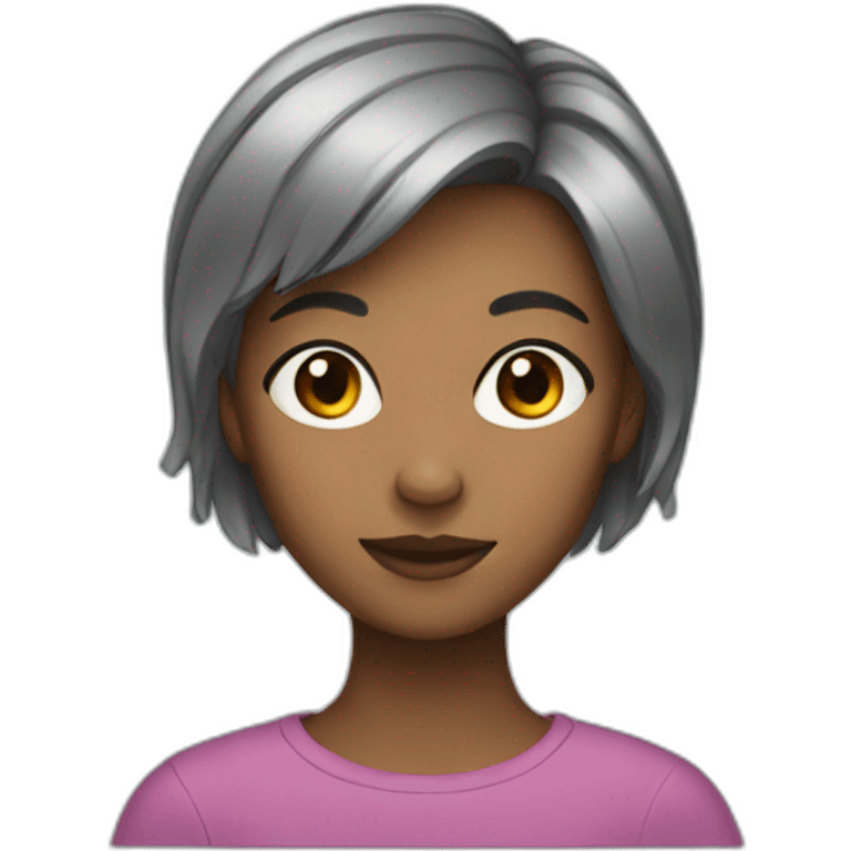 Girl with short hair emoji