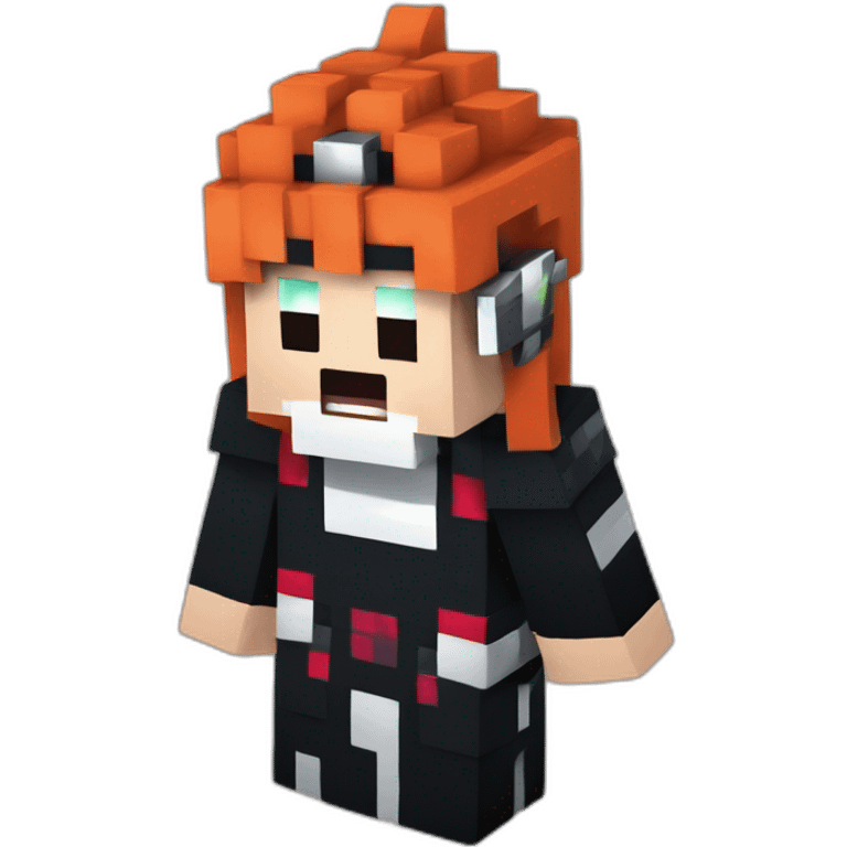 Kurosaki Ichigo estilo minecraft dando pulgar arriba emoji