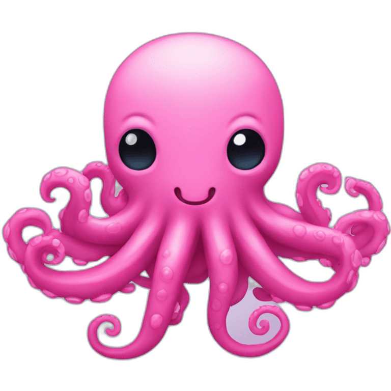 cute pink kraken emoji