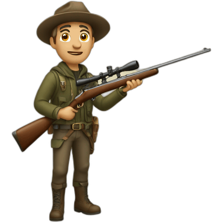 Man with hunting rifle emoji