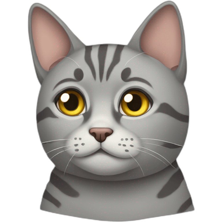 sad grey tabby cat emoji