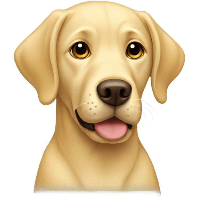 Yellow Labrador cartoon.  emoji