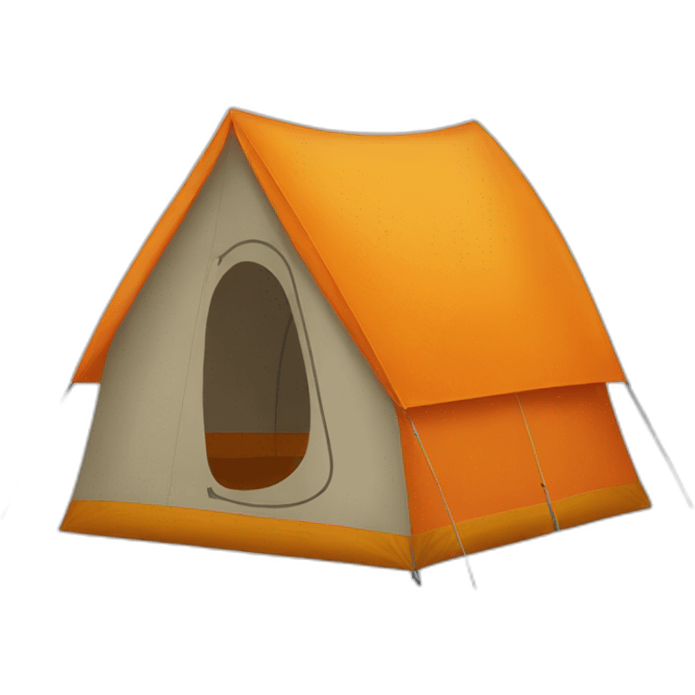 an orange camping tent emoji