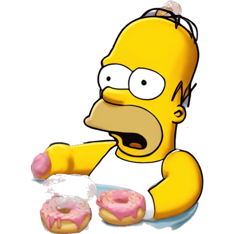 Homer-simpson-eat-donuts emoji