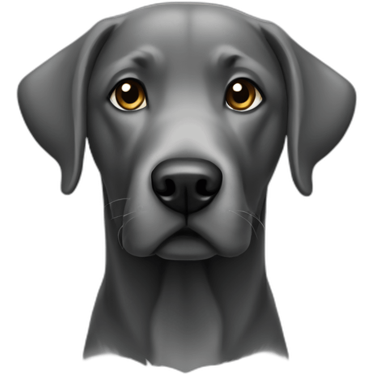 black and grey Labrador emoji