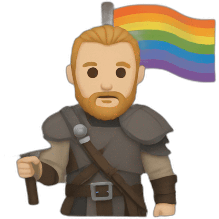 Ragnar Lothbrok gay flag emoji