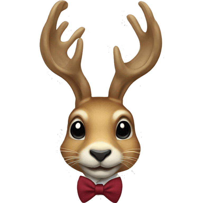 jackalope with tie emoji