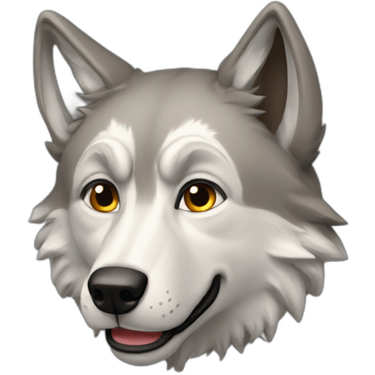 Loup souri emoji