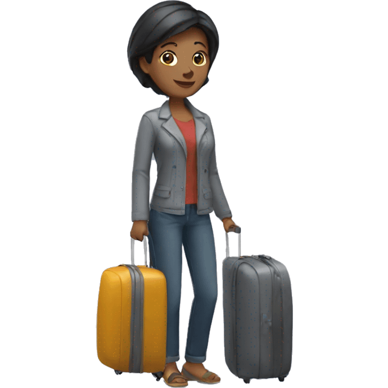 woman with luggage emoji