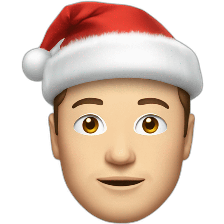 elon musk in christmas cap emoji