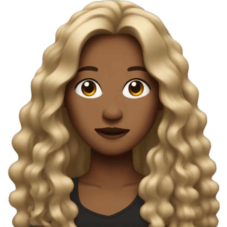 Singer vith long brown hair emoji