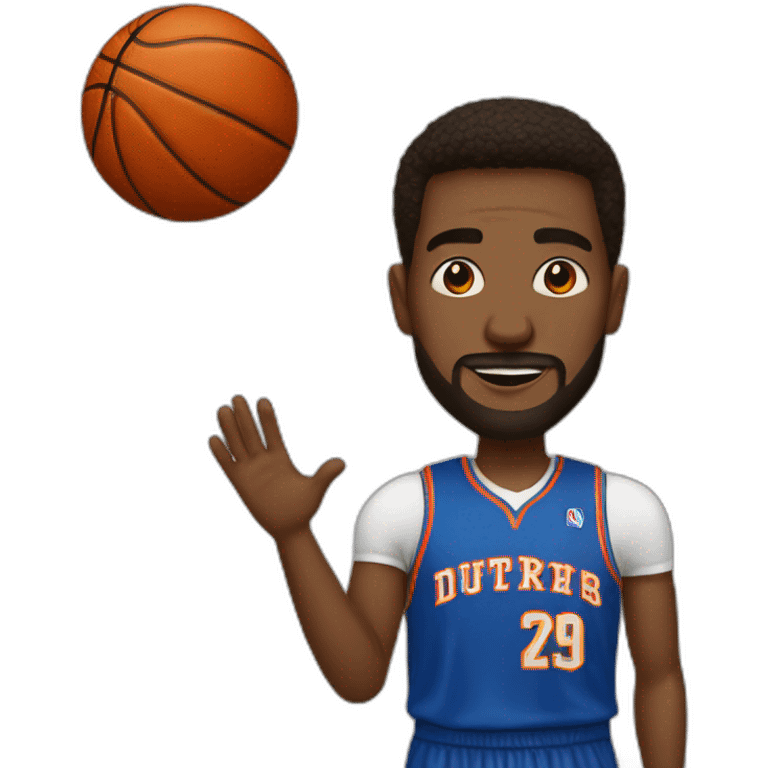 David Holston with the basketball emoji