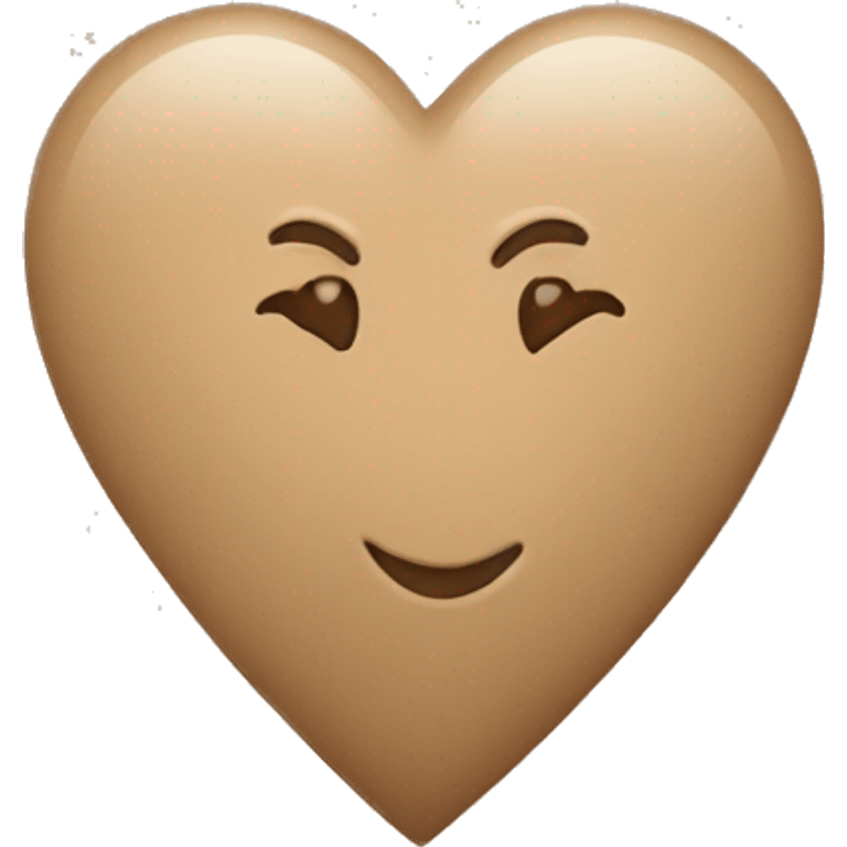 Light brown heart emoji