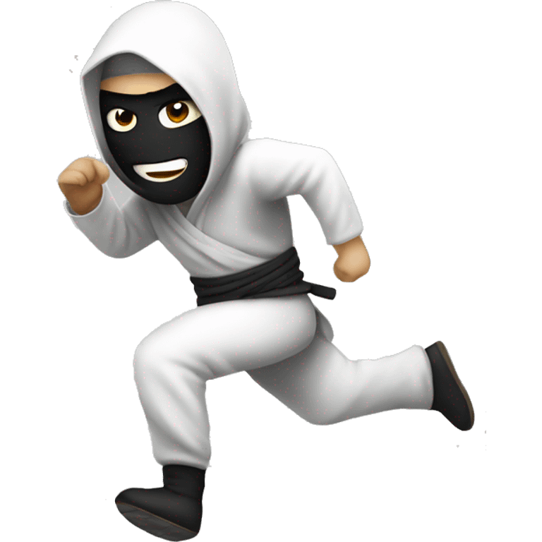 ninja white skin running emoji