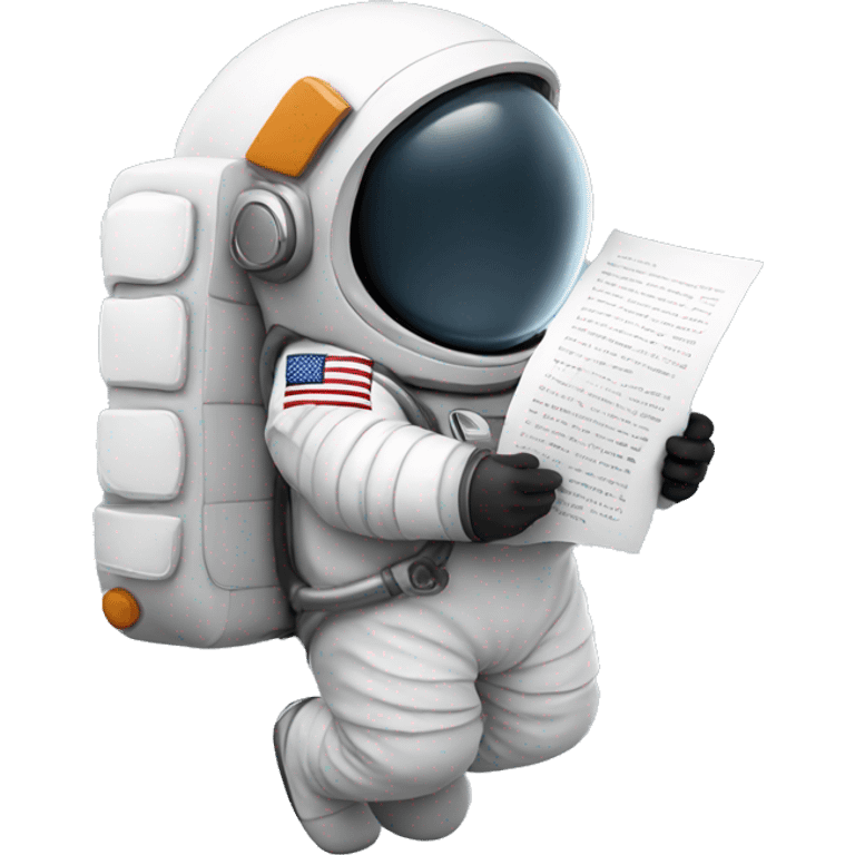 Astronaut holding the letter G emoji