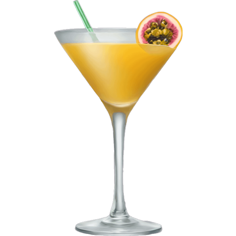 Cocktail with passionfruit emoji